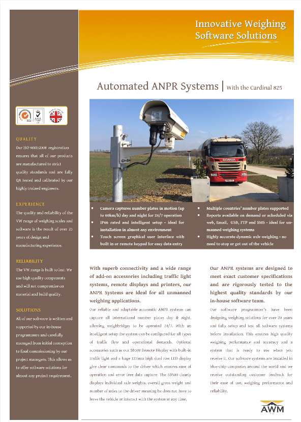 ANPR Systems Software Literature